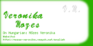 veronika mozes business card